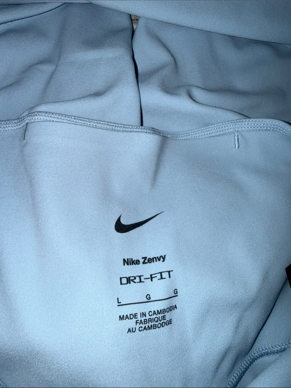 Nike Zenvy Dri-Fit Large Blue Gentle-Support High-Waisted Leggings